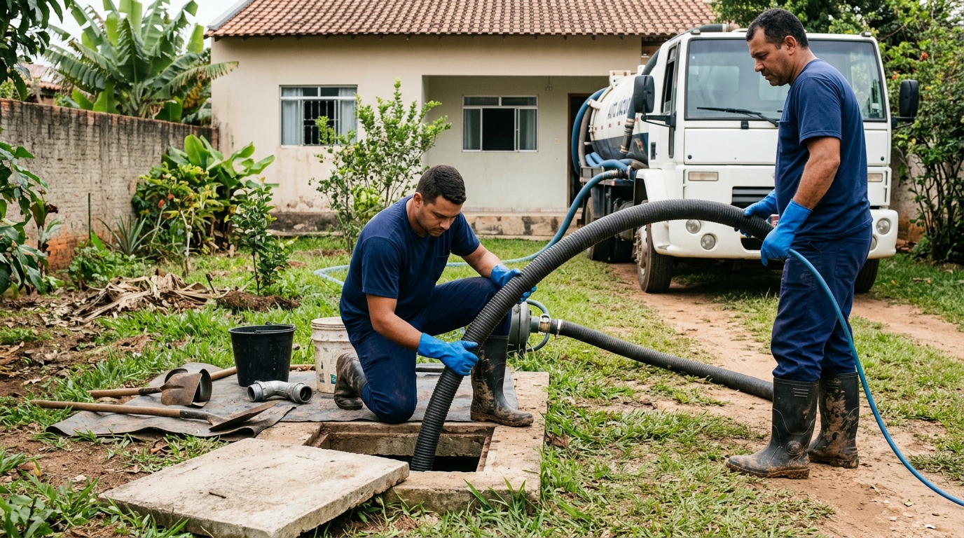 Sucção de Fossa no Horto Florestal, Sorocaba‑SP